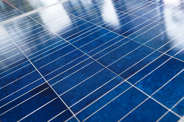 Solar panel surface for clean and renewable energy technology background
