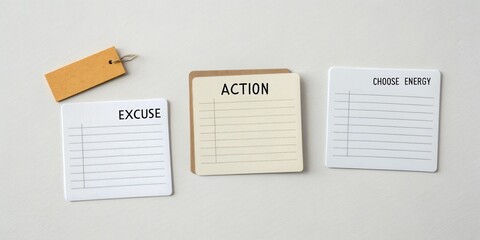 Motivational Sticky Notes Collection on Light Background for Personal Growth and Positive Mindset Inspiration