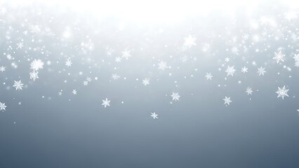 Fototapeta premium Snowflakes Falling on Gradient Blue Background falling snow winter 1