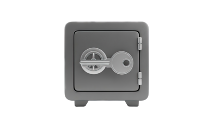 Gray Safe with Silver Key Emblem
