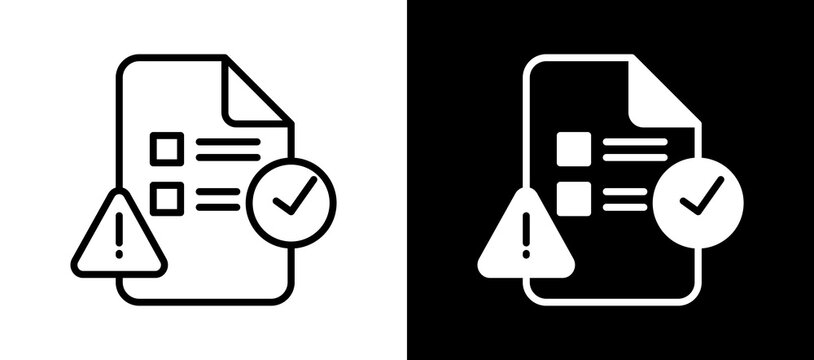 Contingency Plan whiteblack icon