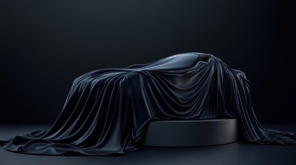 Mysterious vehicle reveal under black cloth