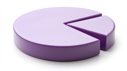Purple pie chart graphic