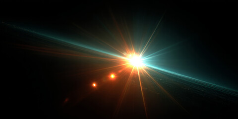 Obraz premium Explosive Burst of Light in Outer Space