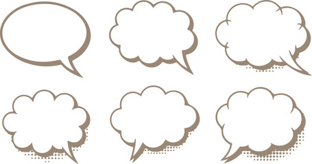 Vintage Comic Style Speech Bubbles