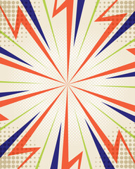 Fototapeta premium Retro style sunburst sunburst explosion abstract comic background