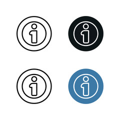 Information icons show four different styles of the capital letter i.