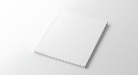 Blank Book Mockup: Pure White Minimalism