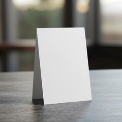 Blank Tent Card Mockup: Subtle Texture, Soft Light
