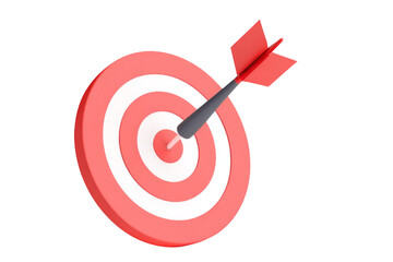 Icon hit by stylized digital dart, minimalistic on white background