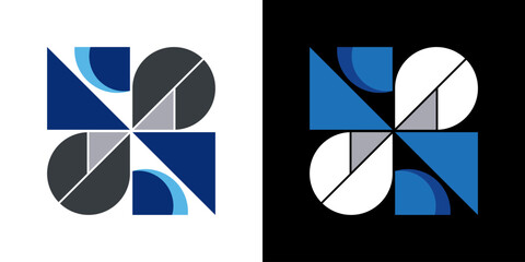 abstact logo triangle, circle design