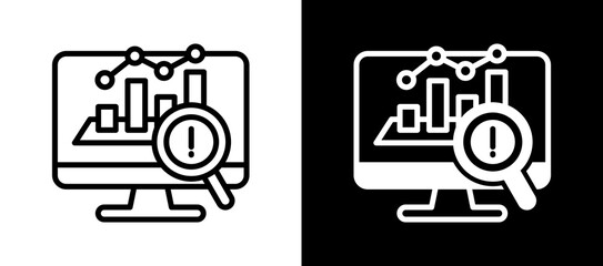 Risk Assessment whiteblack icon