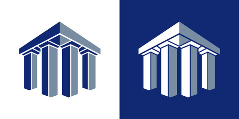  pillars logo icon designs vector illustration.