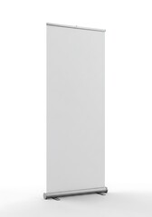 Clean Retractable Banner Mockup: 3D Render