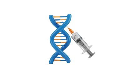 DNA Helix and Syringe
