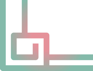 Obraz premium gradient chinese corner ornament