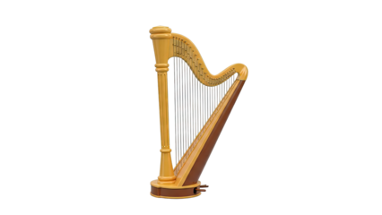 Golden Harp with Brown Accents