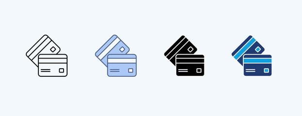 Credit Cards Multiple Icon Illustration Vector