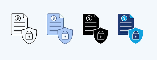 Securities Multiple Icon Illustration Vector