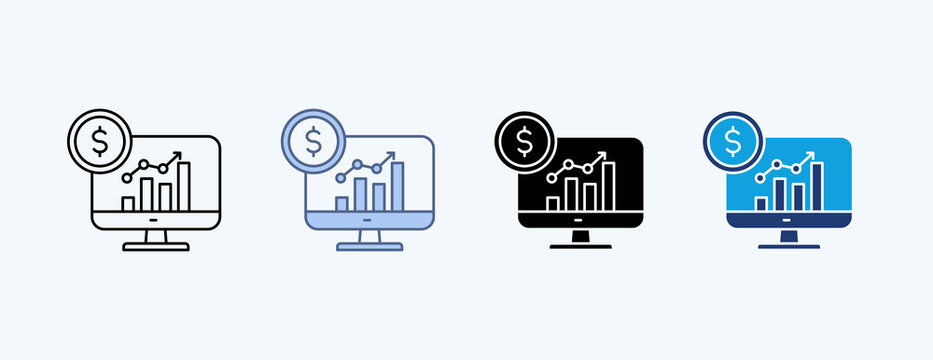 Trading Multiple Icon Illustration Vector