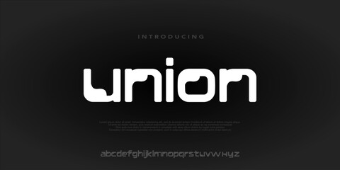 Union Font is Modern geometric display font for technology branding, logos, UI, and futuristic digital designs.