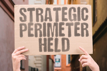 "Strategic Perimeter Held" Ukraine is depicted as holding a key strategic perimeter for Europe. STRATEGIC. PERIMETER. UKRAINE. EUROPE. SECURITY.