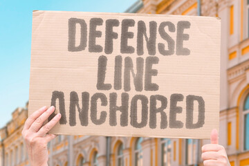 "Defense Line Anchored" Ukraine is shown anchoring a continuous defensive line across the region. DEFENSE. LINE. UKRAINE. EUROPE. STABILITY.