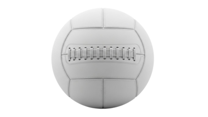 White volleyball ball isolated on transparent background PNG vector illustration realistic sports equipment for beach volley game design asset stock graphic indoor outdoor activity leisure recreation