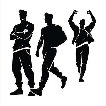 silhouettes of people