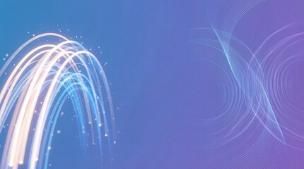 Li-Fi Technology Concept with Vibrant purple and blue light trails creating dynamic motion effect