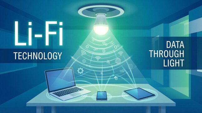 Li-Fi technology enables fast data transfer through light - Powered by Adobe