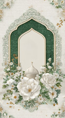 Elegant wedding invitation card design featuring intricate floral elements and sophisticated script details