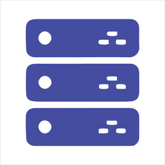 Data Storage Vector Icon &ndash; Database, Cloud Storage and Digital Information Symbol, Flat Minimal Design, EPS 10
