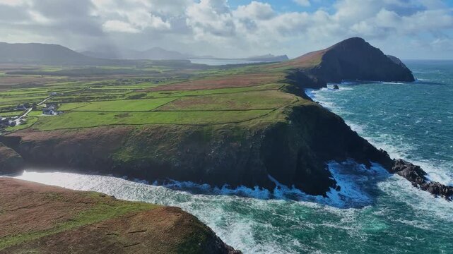Wild Ireland Kerry Brandon Creek inlet in Atlantic Storm nature drama