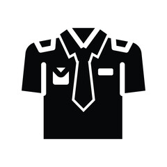 police uniform glyph icon illustration vector graphic.eps