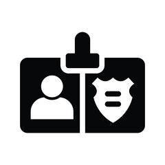 police identification glyph icon illustration vector graphic.eps