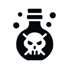  poison glyph icon illustration vector graphic.eps