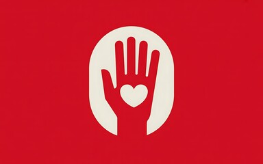 Hand with heart symbol