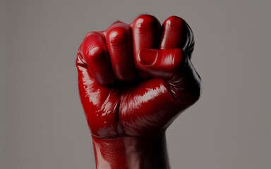 Powerful red fist