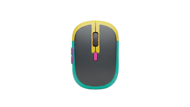 Colorful Wireless Computer Mouse - Powered by Adobe