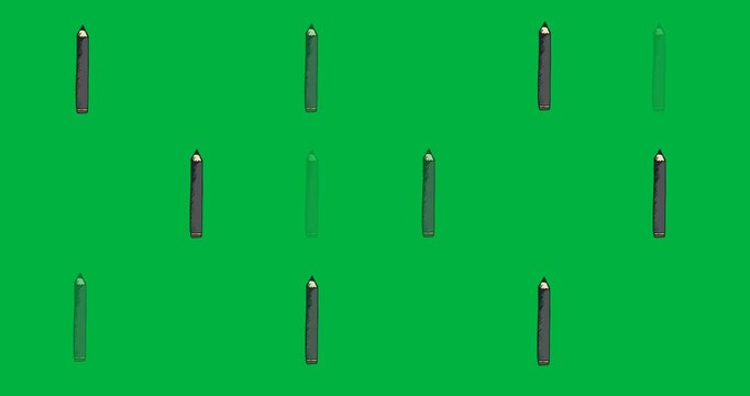 Digital animation of multiple eyeliner icons against black background