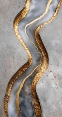 Fototapeta premium Abstract stone texture with gold veins