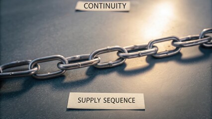 Conceptual Representation of Supply Chain Continuity Linked with Chain Elements on a Table Surface