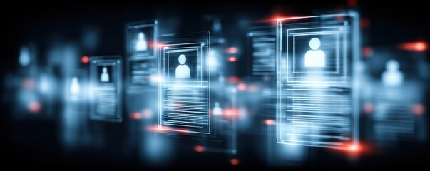 AI driven resume screening technology reviewing digital candidate profiles to enable fast accurate and automated hiring