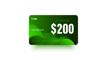 200 dollar coupon gift voucher, cash back banner special offer. Vector illustration. Big sale and super sale coupon code $200 discount gift voucher