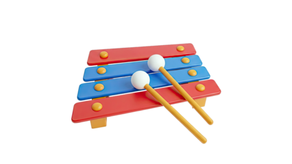 Colorful 3D Xylophone Toy with Mallets