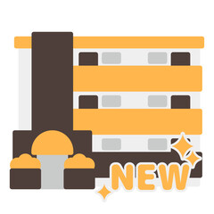 シンプルなマンションのアイコン+NEW