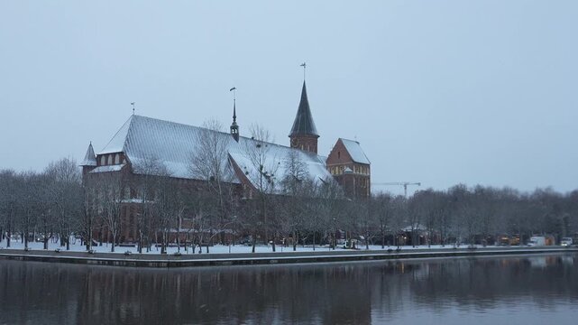 Kant's Cathedral in winter. The popular Kant Cathedral during winter in Kaliningrad.