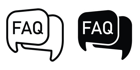 Fototapeta premium FAQ icons multiple style collection. icon in vector. Logotype