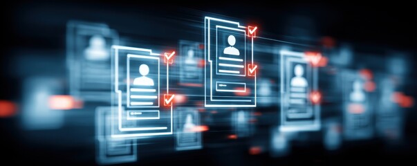 Selecting partnership icon with checklist and verified candidate profiles illustrating corporate partnership workflow strategic business decision making and alliance formation process